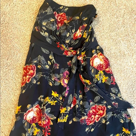 Strapless navy/Floral dress. *New with Tags* - Picture 1 of 3